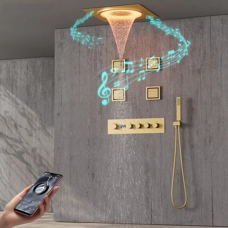 Smart Home In Us - Ensemble de douche LED intelligent avec