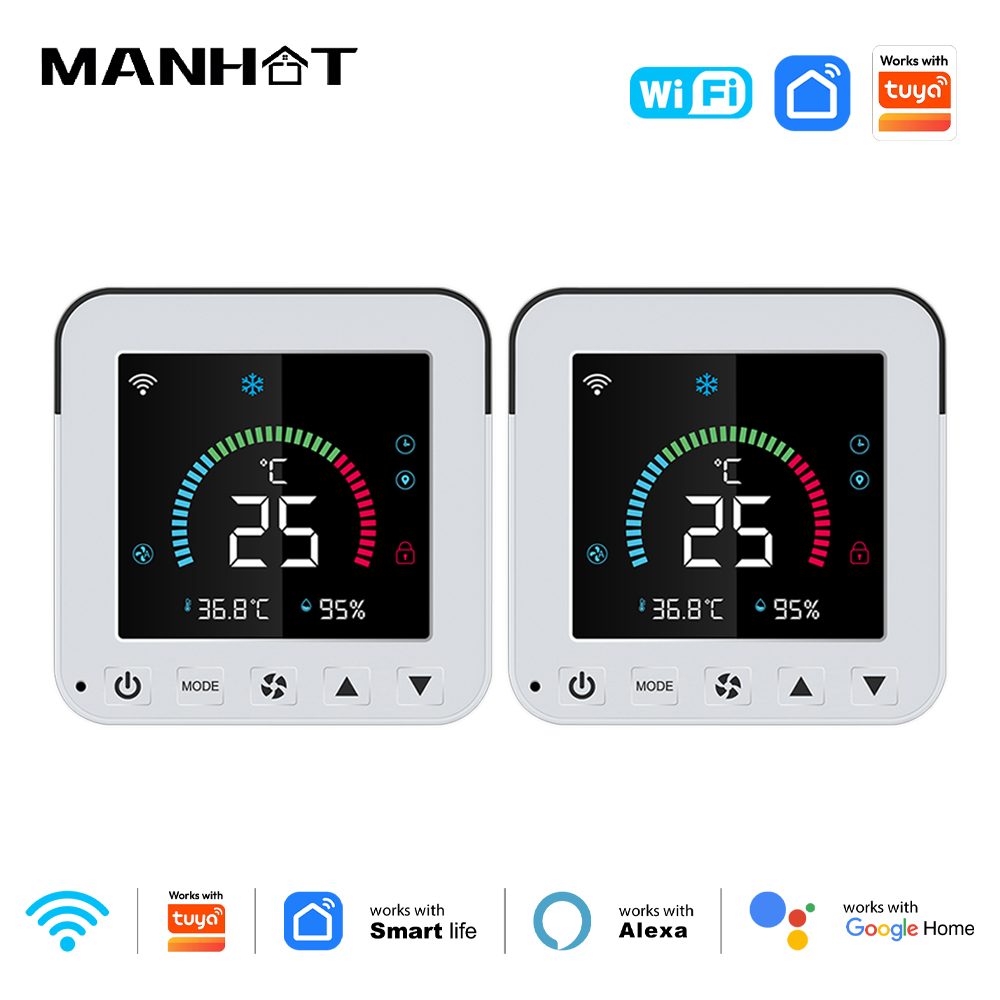 Smart Home Thermostat - MANHOT – Thermostat intelligent WiFi, climatiseur
