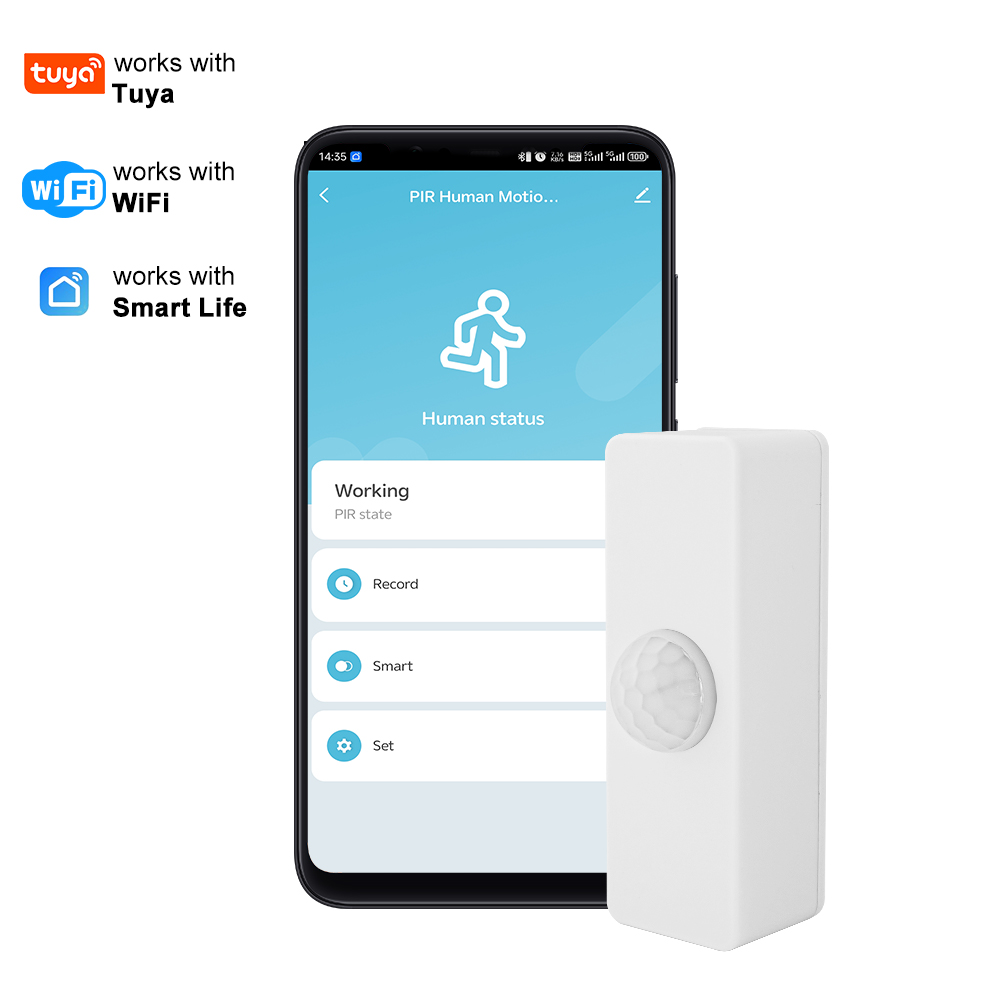 Smart Home Monitor - Détecteur de mouvement PIR intelligent Tuya,