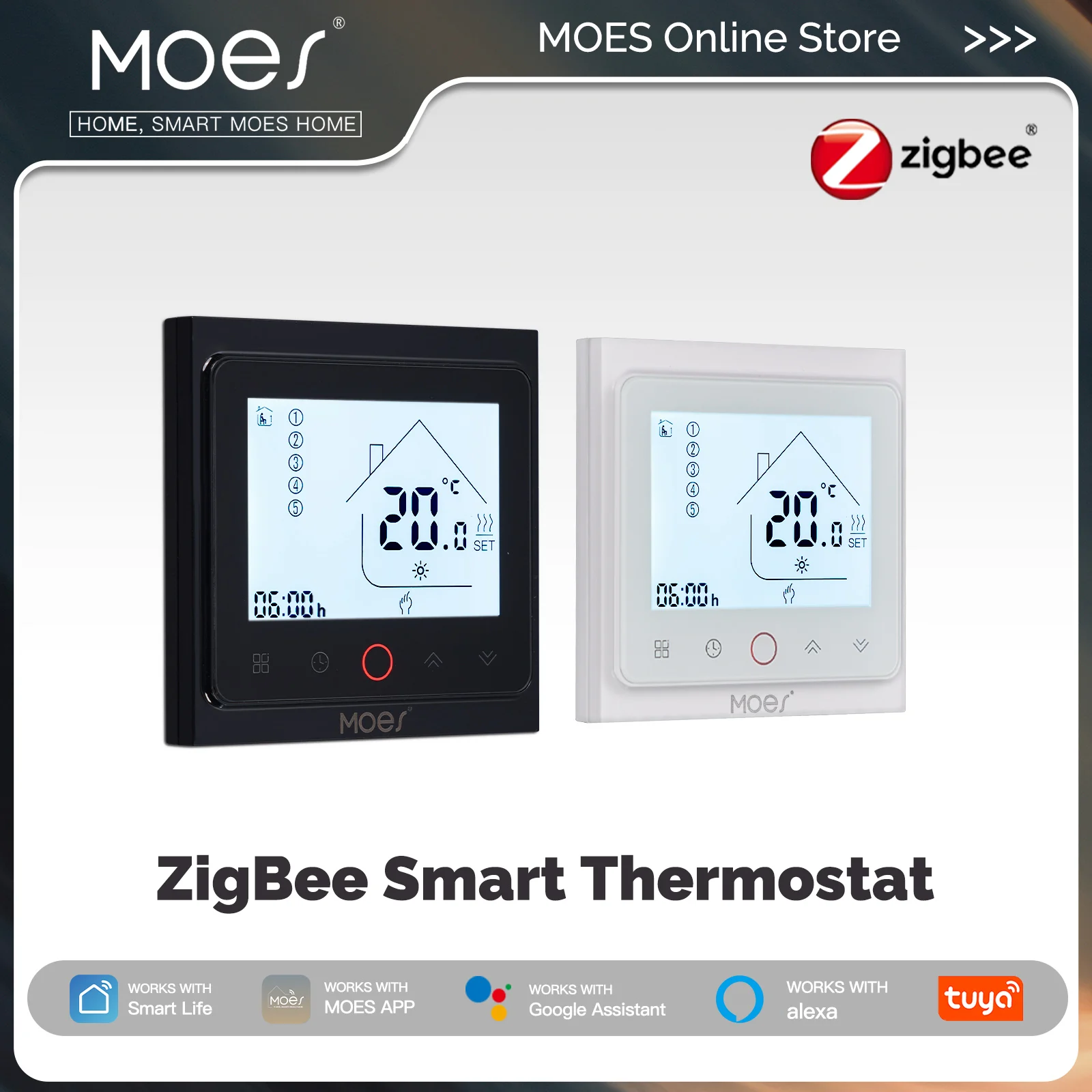 Smart Home Furniture - MOES Tuya ZigBee Thermostat intelligent contrôle