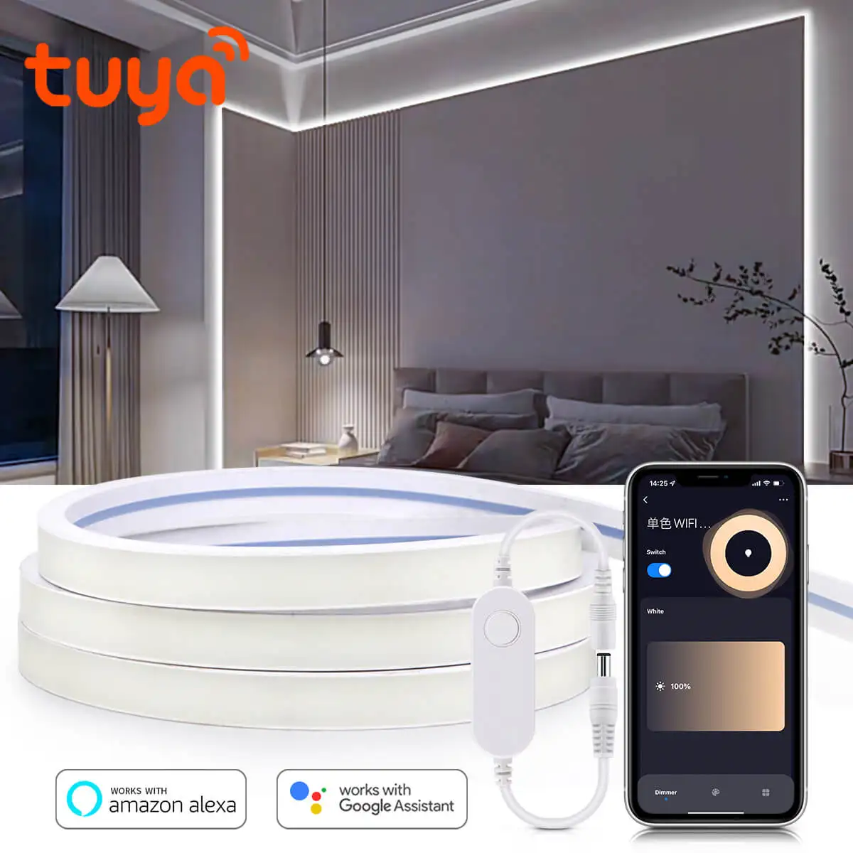 Smart Home Youtube - Bande LED néon intelligente Tuya WiFi