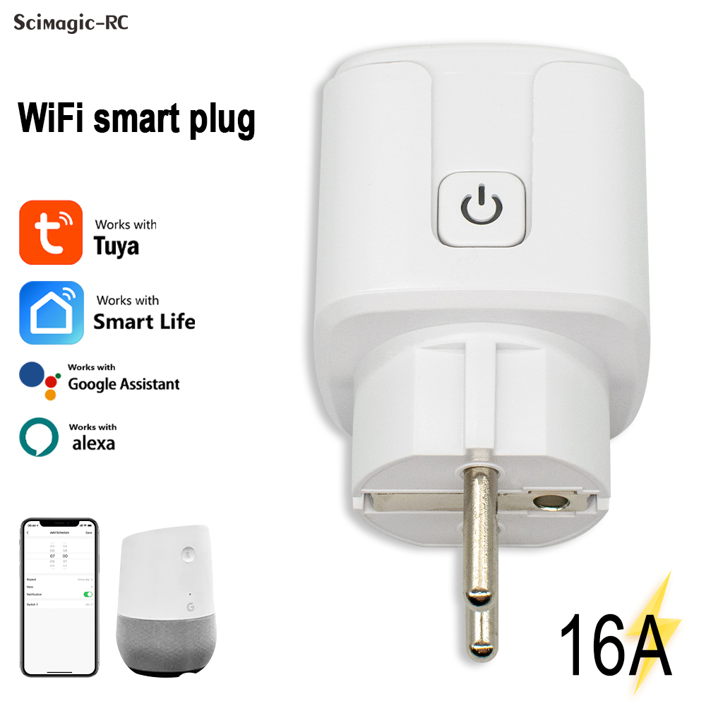 Smart Home Monitor - Prise WiFi intelligente Tuya 16A, avec