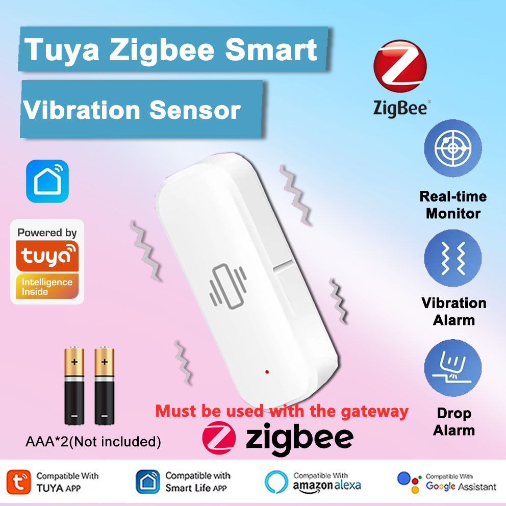 Smart Home Google Assistant - Tuya Zigbee capteur de vibrations intelligent