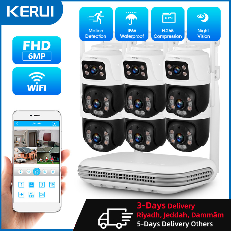 Smart Home Security System - KERUI Étanche 6MP HD Sans Fil