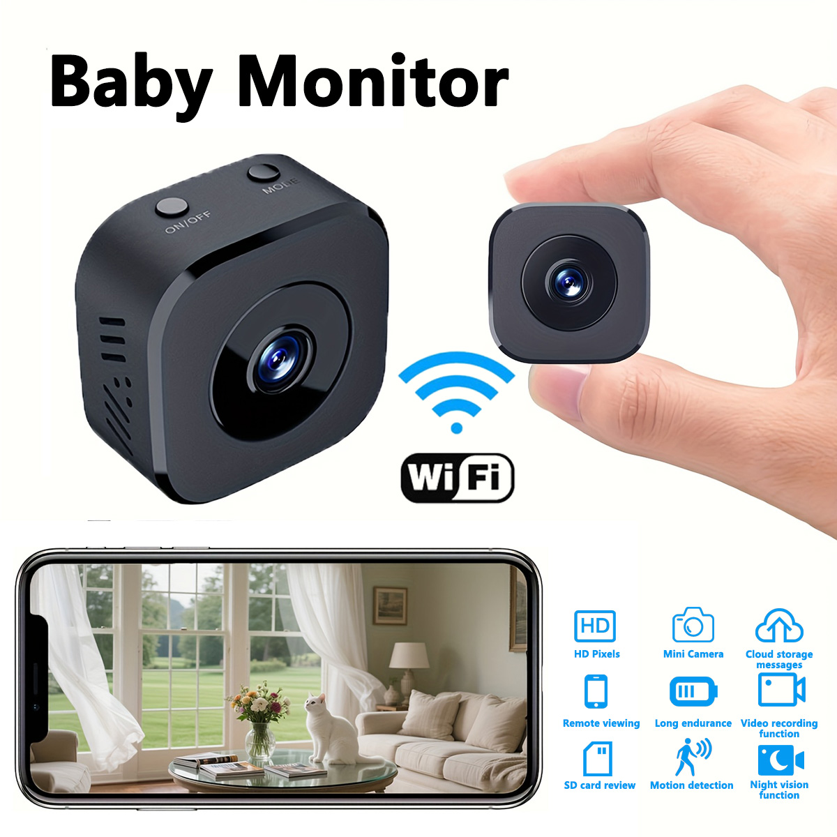 Security Ip Camera - 1080P HD Mini caméra WiFi sécurité