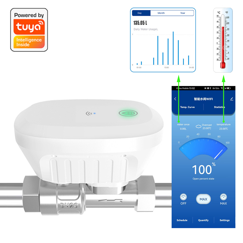 Smart Home Google Assistant - Tuya – vanne d'eau intelligente WiFi,