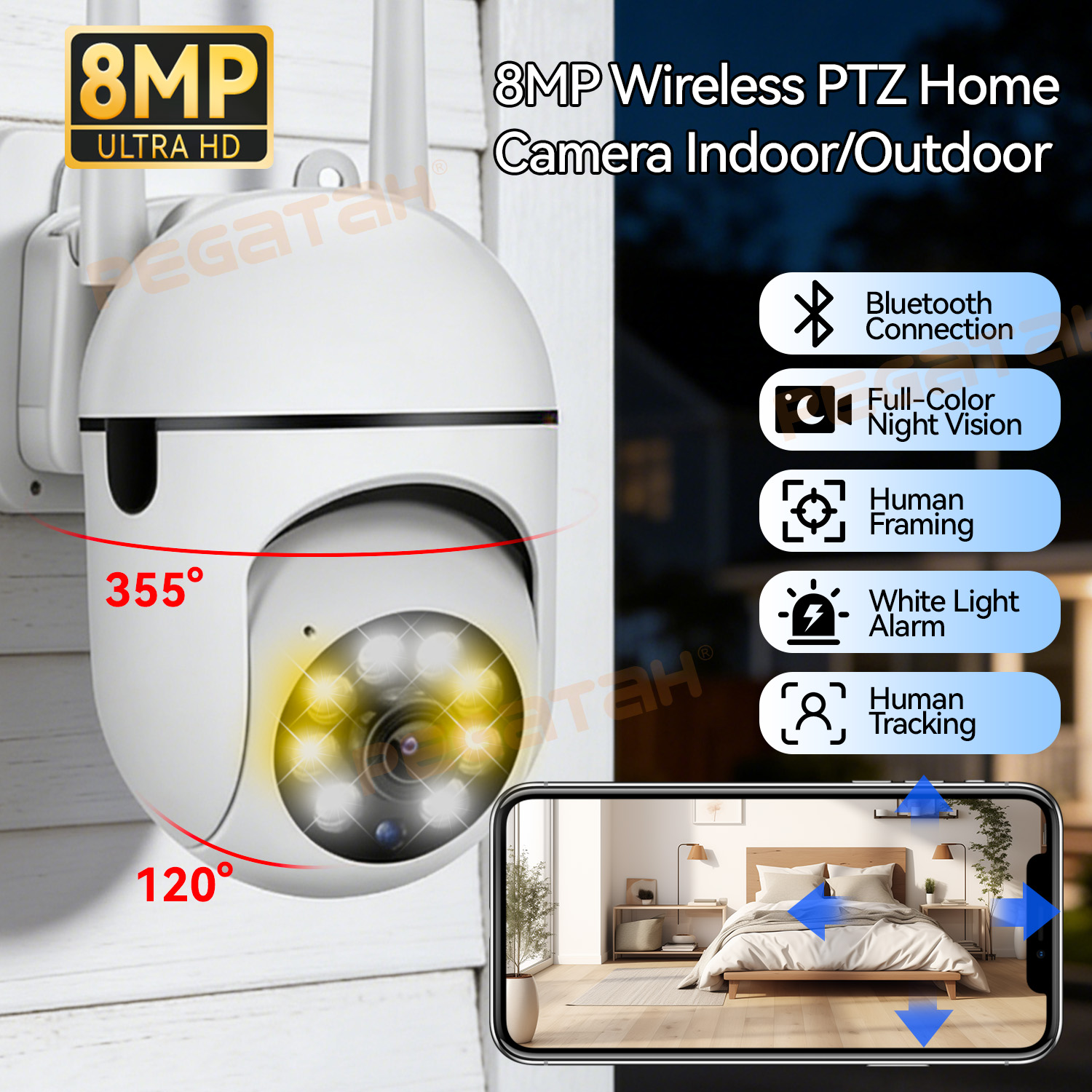 Smart Home Windows App - Caméra de vidéosurveillance IP Wifi 8MP