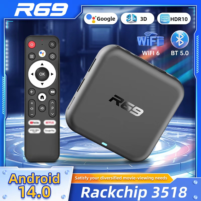 Smart Home Youtube - Boîtier TV Android 14 R69-1, double