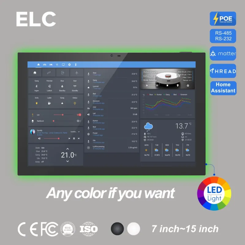 Smart Home Tablet - Tablette tactile murale Home Assistant 10,1