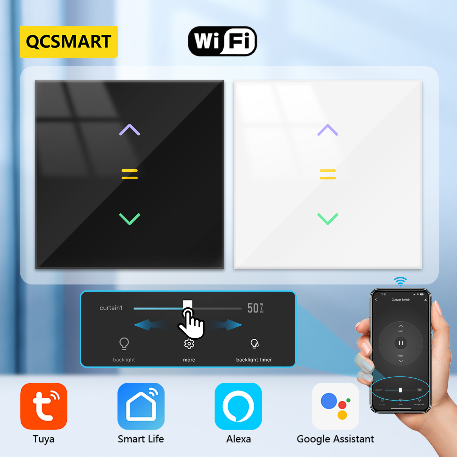 Smart Home Windows App - QCSMART-Joli pour rideaux et stores, application