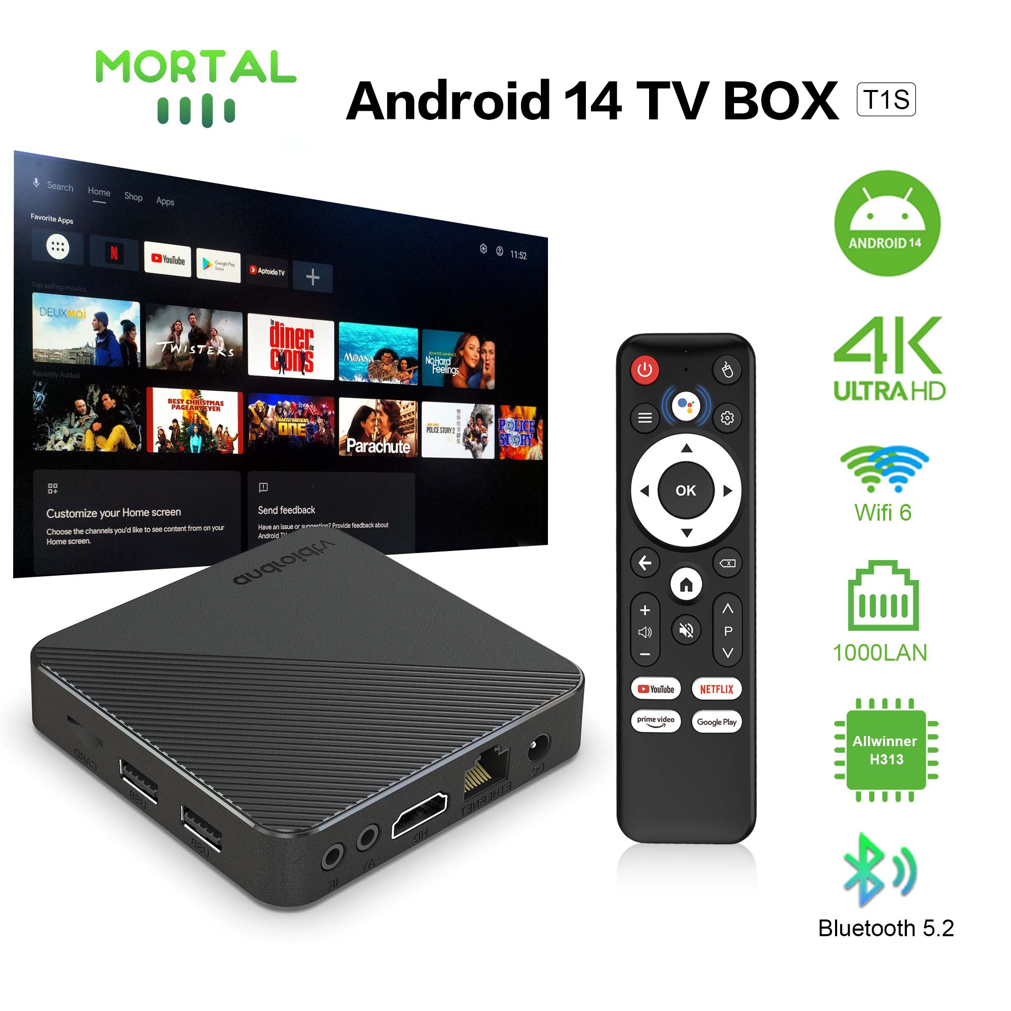 Smart Home Plus - Boîtier TV Home Cinéma intelligent Android