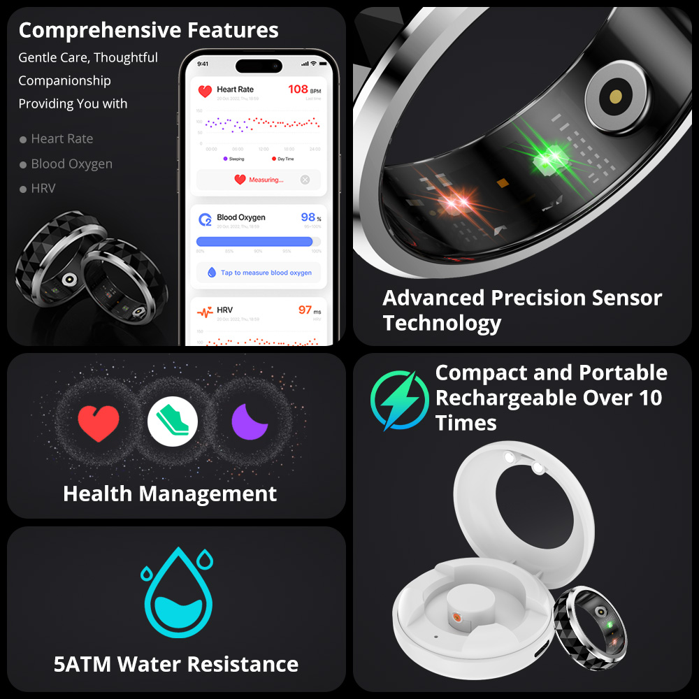 COLMI-R11 Smart Ring avec étui - Smart Home Trainer avis et prix