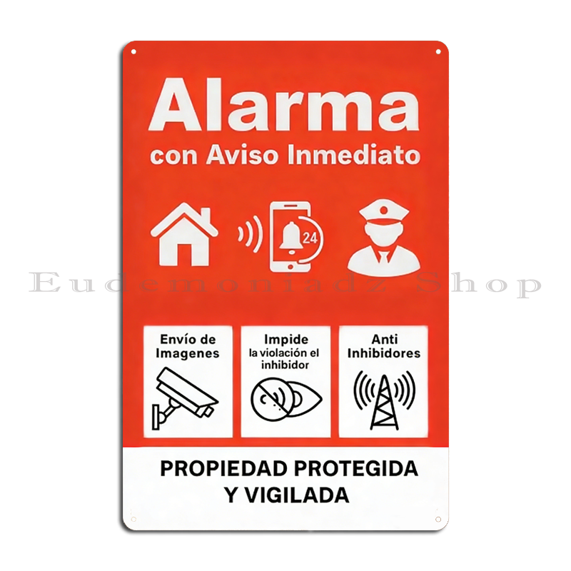 Plaque Métallique Rétro 24h Sy - Smart Home Security System avis et prix