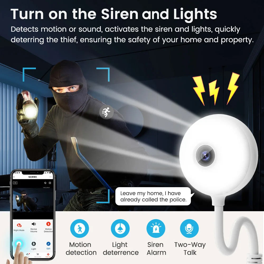 Mini caméra WiFi TUYA App, web - Smart Home Windows App avis et prix