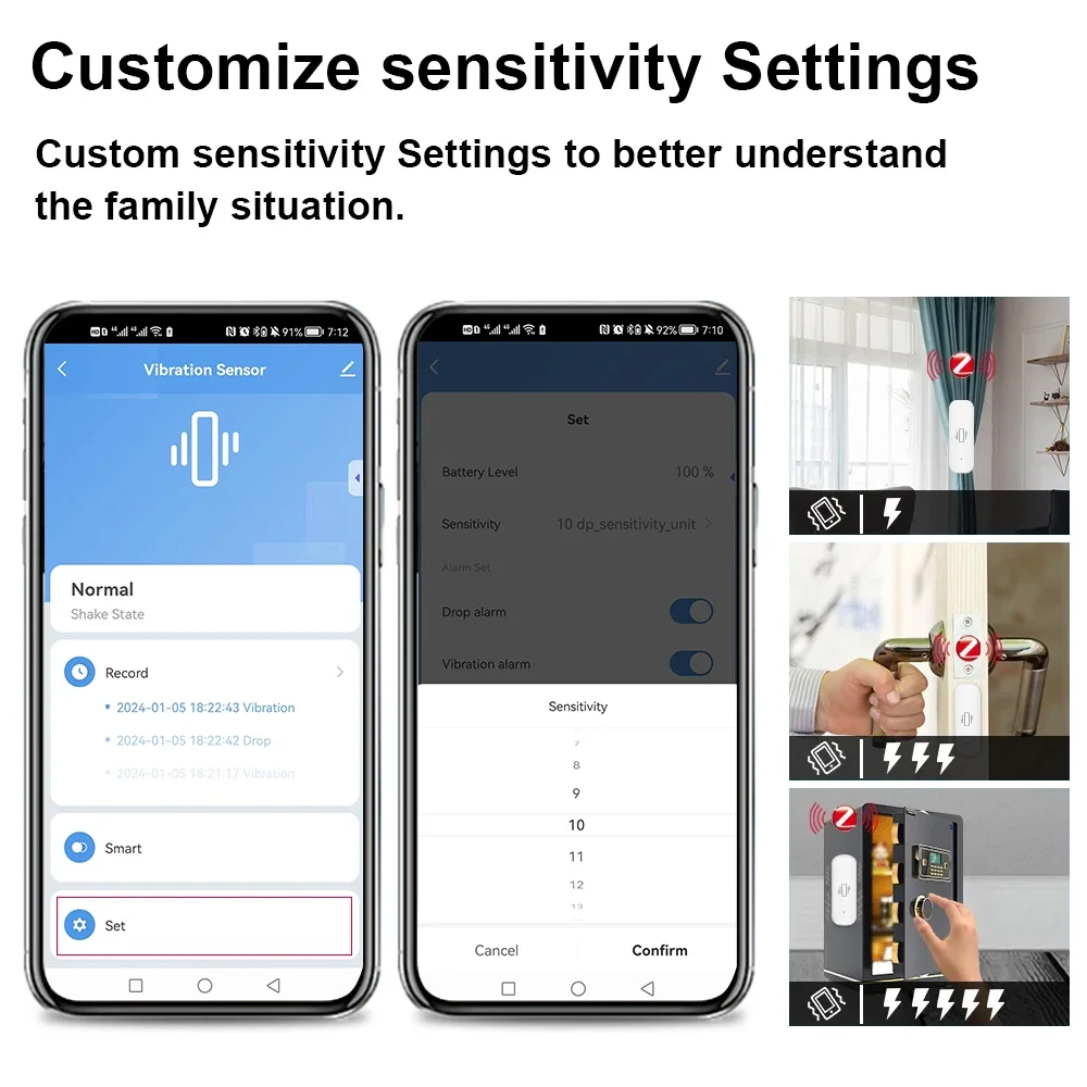 Capteur de vibrations intellig - Smart Home Monitor avis et prix