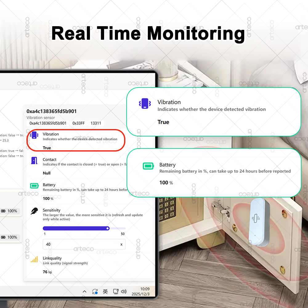 ZigBee capteur de vibrations i - Smart Home Monitor avis et prix
