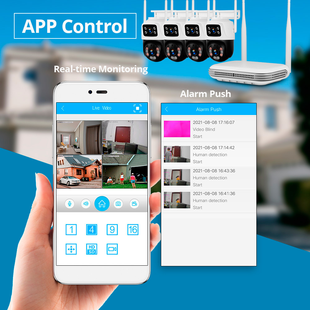 KERUI Étanche 6MP HD Sans Fil  - Smart Home Security System avis et prix