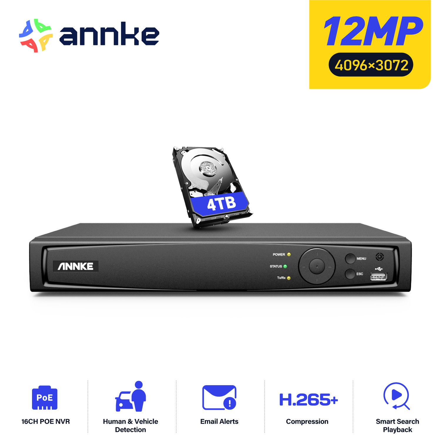 ANNKE 12MP POE NVR enregistreu - Security Ip Camera avis et prix
