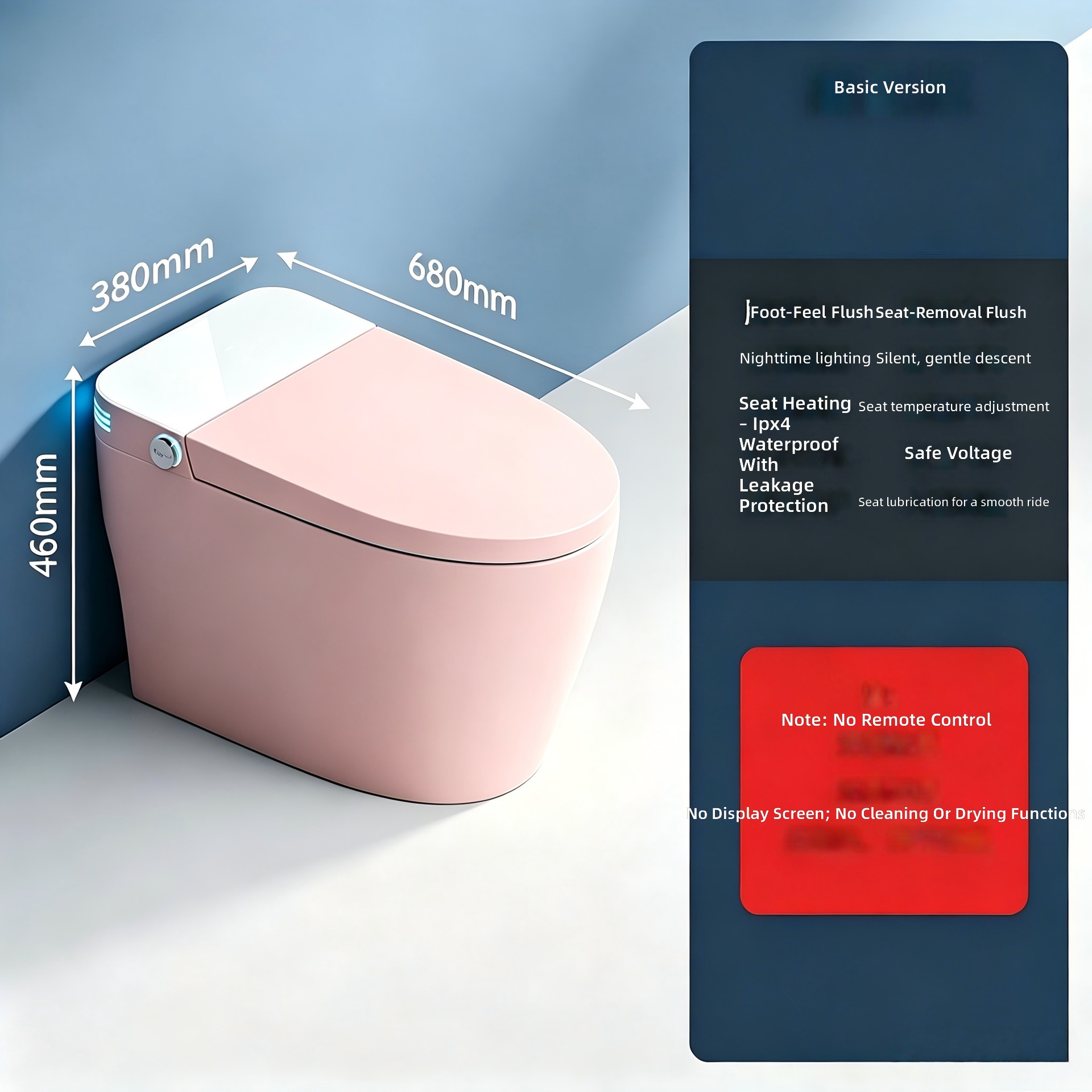 Toilette intelligente, rose, t - Smart Home In Us avis et prix